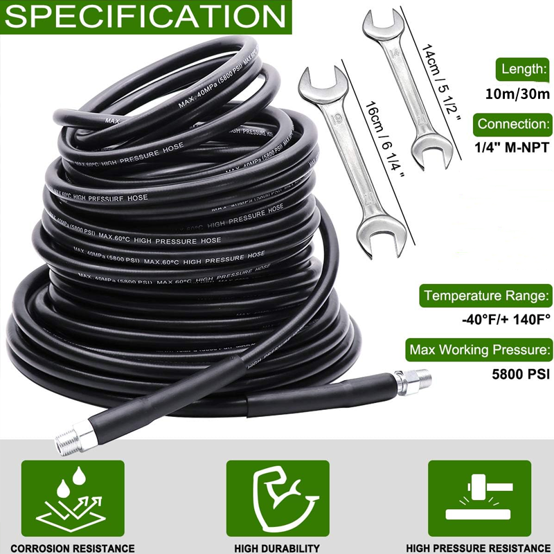 💦 50% OFF INSTANT! 🚿 5800PSI Sewer Jetter Kit - Unclogs Drains/Pipes with Rotating Nozzle, Fits Most Pressure Washers 🔧📦