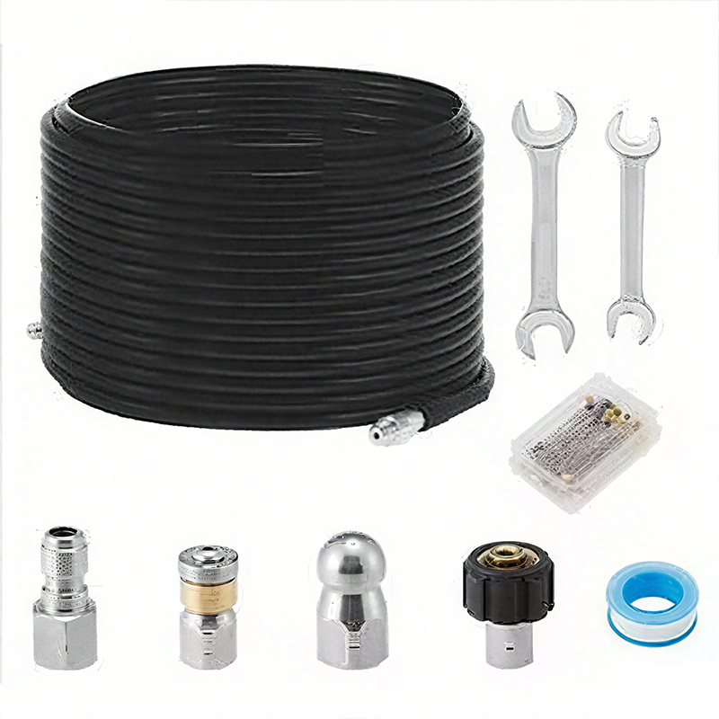 💦 50% OFF INSTANT! 🚿 5800PSI Sewer Jetter Kit - Unclogs Drains/Pipes with Rotating Nozzle, Fits Most Pressure Washers 🔧📦