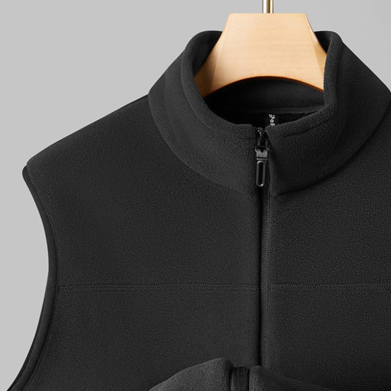 Men's Stand Collar Thickened Full Zip Vest (50% OFF)