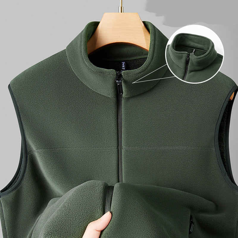 Men's Stand Collar Thickened Full Zip Vest (50% OFF)