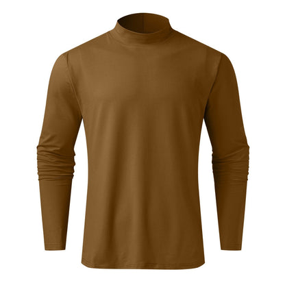 👕 60% OFF NOW! ✨ Men's High Neck Slim Fit T-Shirt - Stretchy & Breathable Fabric, Modern Style for Gym or Casual Wear 🏃‍♂️📦