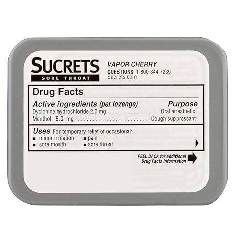 Sucrets Sore Throat Lozenges, Wild Cherry Flavor