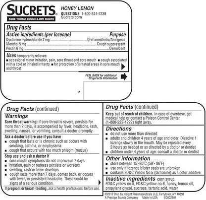Sucrets Sore Throat & Cough Lozenges