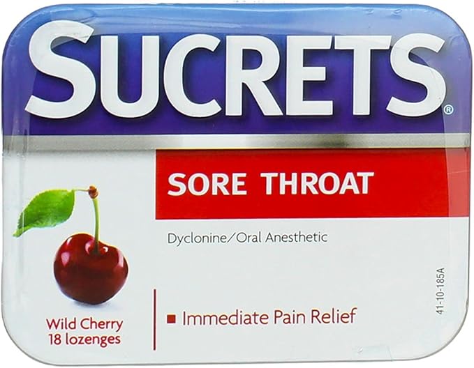 Sucrets Sore Throat Lozenges, Wild Cherry Flavor