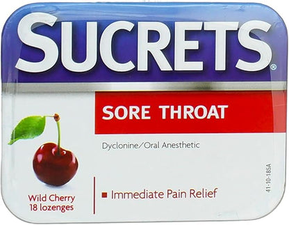 Sucrets Sore Throat Lozenges, Wild Cherry Flavor