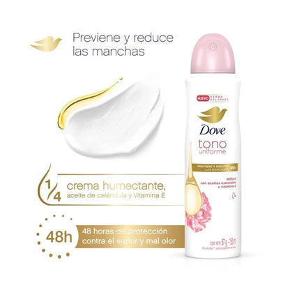 DOVE SPRAY TONO UNIFORME W/ROSAS