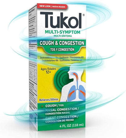 TUKOL Cough Medicine for Adults - Multi-Symptom Cough Syrup