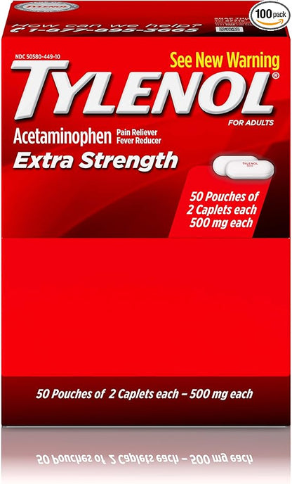 Tylenol Extra Strength Acetaminophen Caplets,
