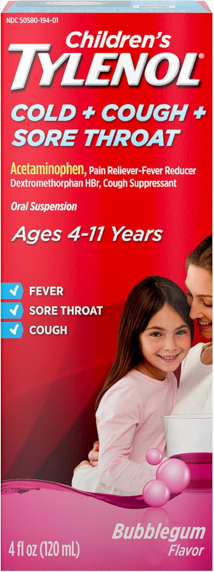 Children's Tylenol Cold, Cough & Sore Throat Oral Suspension