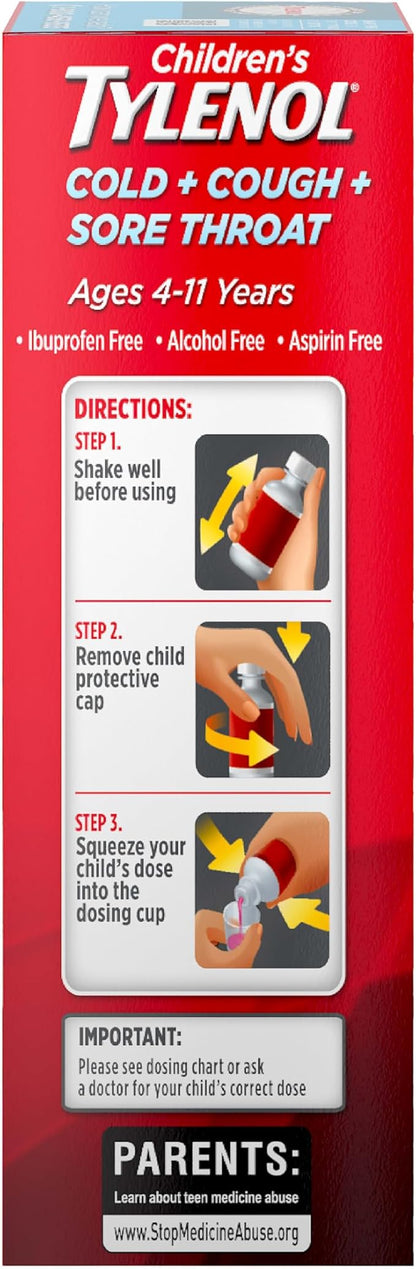 Children's Tylenol Cold, Cough & Sore Throat Oral Suspension