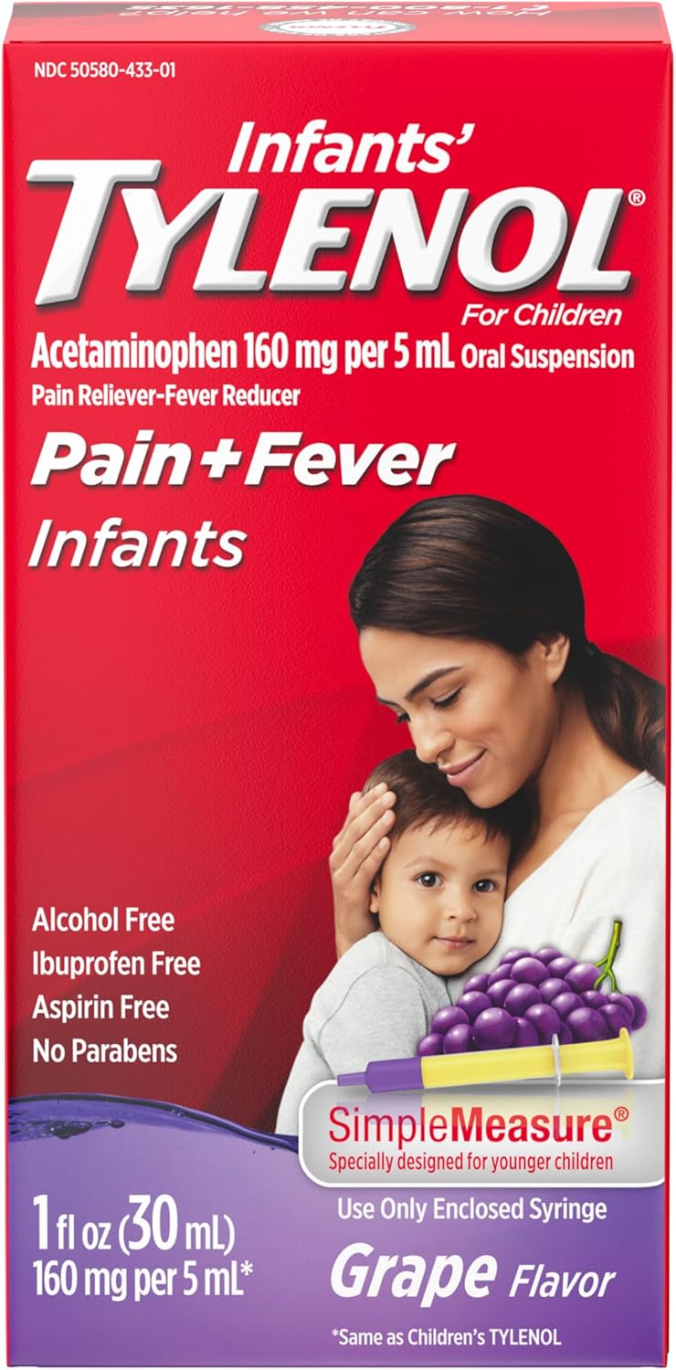 Infants' Tylenol Oral Suspension Liquid Medicine with Acetaminophen