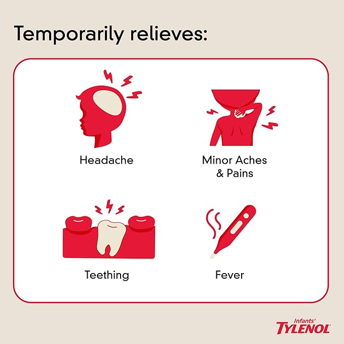 Infants' Tylenol Oral Suspension Liquid Medicine with Acetaminophen