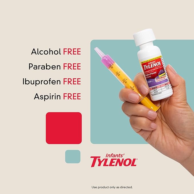 Infants' Tylenol Oral Suspension Liquid Medicine with Acetaminophen