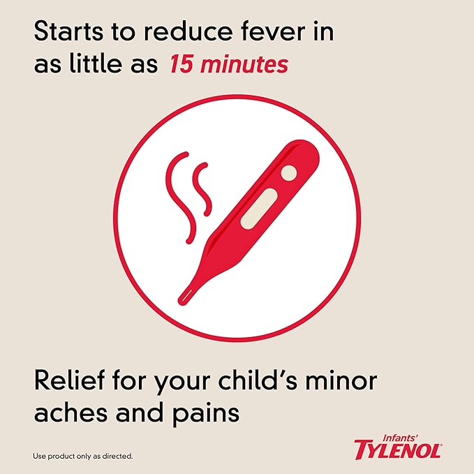 Infants' Tylenol Oral Suspension Liquid Medicine with Acetaminophen