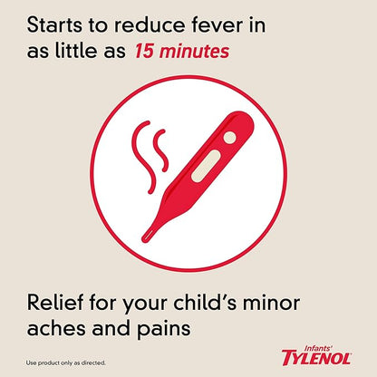 Infants' Tylenol Oral Suspension Liquid Medicine with Acetaminophen