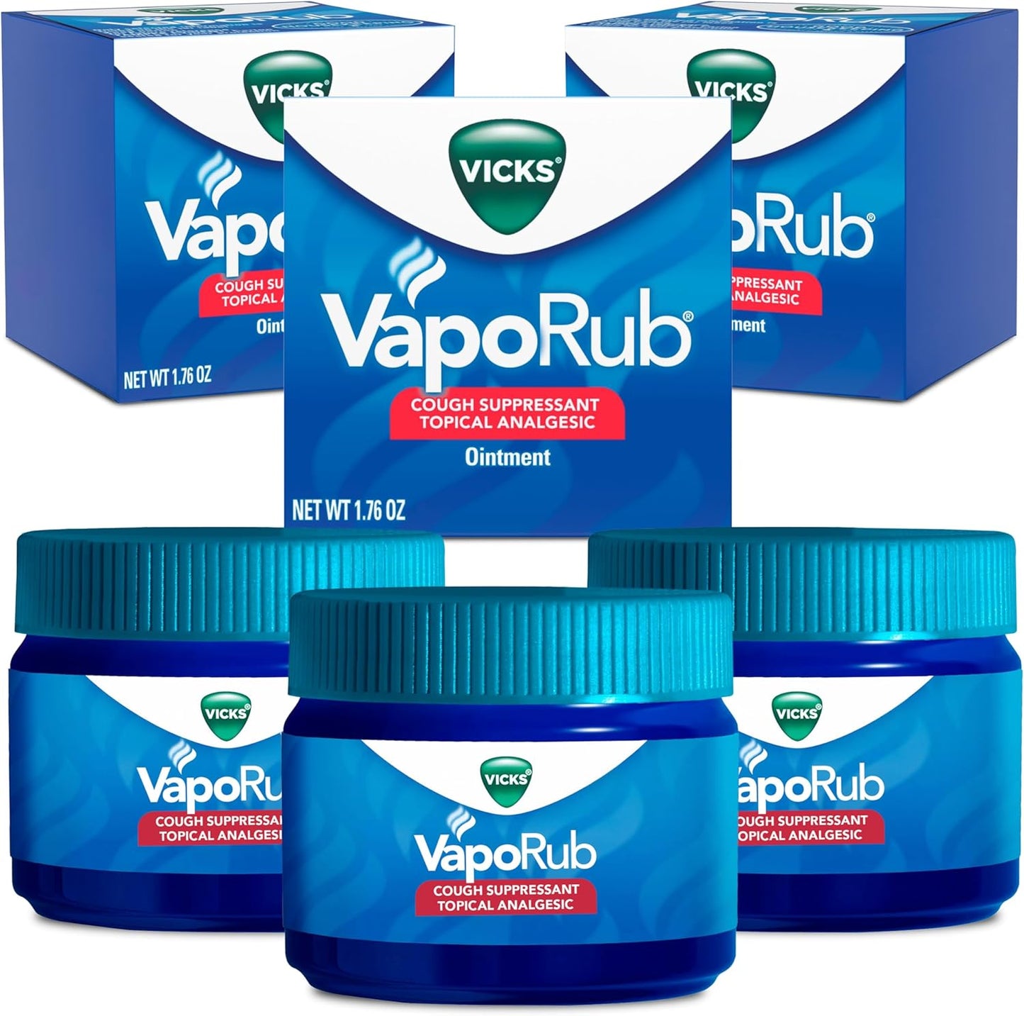 Vicks Vapo Rub, Original, Cough Suppressant