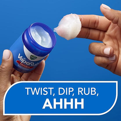 Vicks Vapo Rub, Original, Cough Suppressant