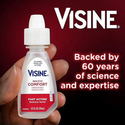 Visine Red Eye Comfort Redness Relief Eye Drops