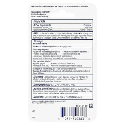 Visne Red Eye Comfort Redness Relief Eye Drops