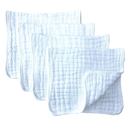 Synrroe Burp Cloths Large, Muslin Burp Cloths for Baby, Extra Absorbent and Soft