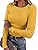ANRABESS Women Long Sleeve Shirts Rib Knit Slim Fit Tops Basic Tee 2025
