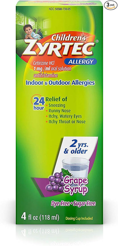 Children's Zyrtec 24 Hour Allergy Relief Syrup