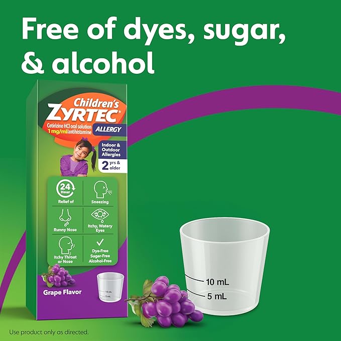 Children's Zyrtec 24 Hour Allergy Relief Syrup